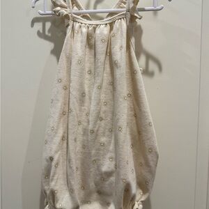 Quincy Mae Cream Floral Kids One Piece